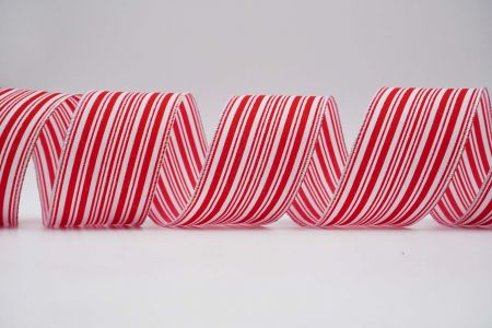 Striped Wired Ribbon_KF6770GN-1_Red
